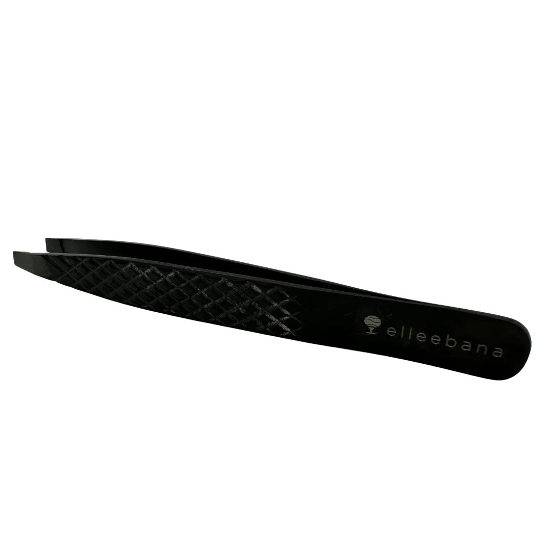 Ellee Brow Tweezers, fiber-tip tweezers, diamond grip tweezers, ergonomic brow tool, plasma-coated tweezers, precision brow tweezers, professional beauty tweezers, fatigue-free tweezers, hygienic brow tool, luxury tweezers